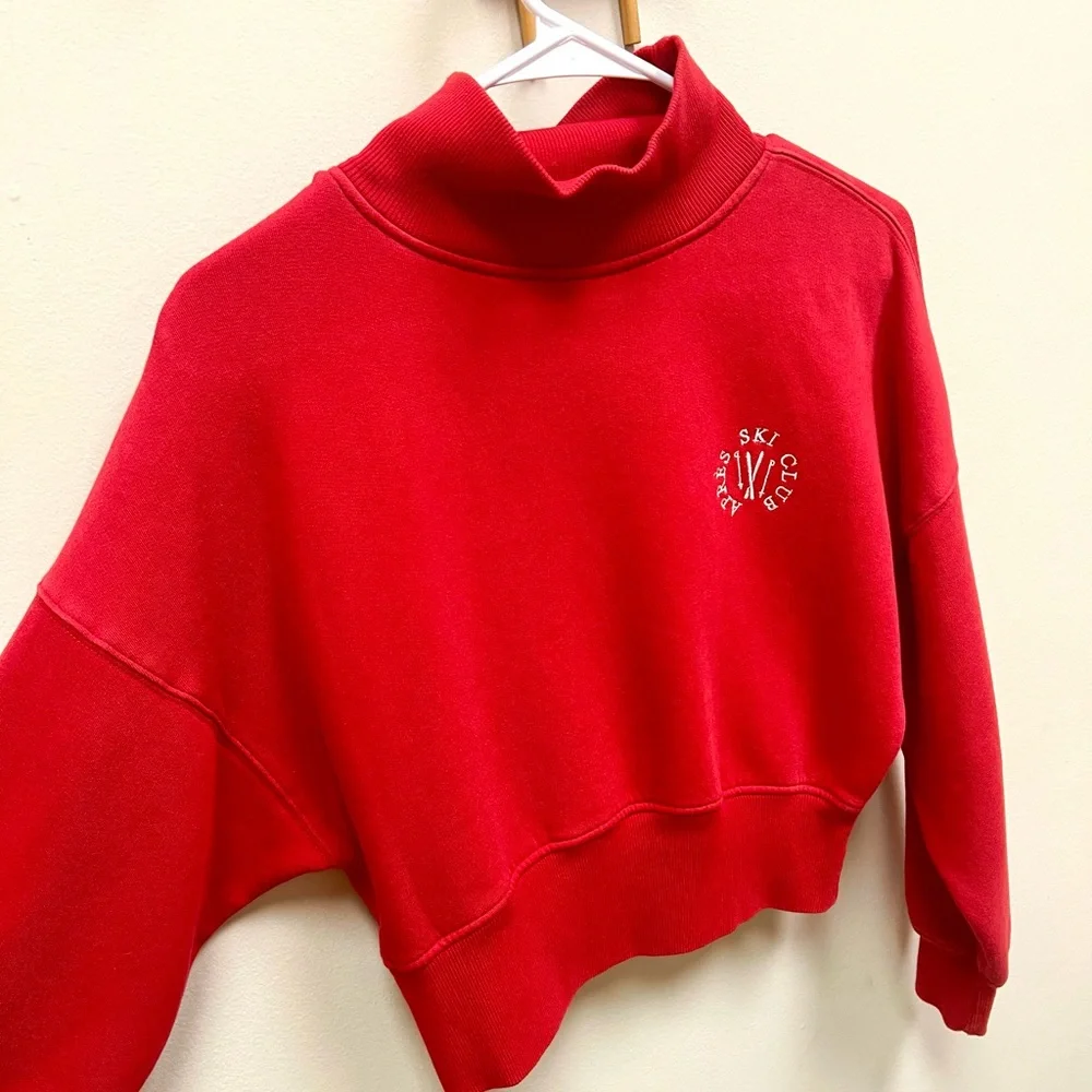 Wild Fable ❤️ Apres Ski Club Fleece-Lined Mock-Neck Sweatshirt - Picture 3 of 5